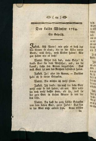 44-58, Der kalte Winter 1784