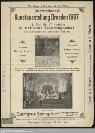 Internationale Kunstausstellung Dresden 1897 : 1. Mai bis 17. October im städtischen Ausstellungspalast am Königlichen Grossen Garten