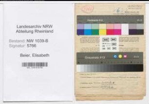 Entnazifizierung Elisabeth Beier , geb. 17.12.1892 (Lehrerin)