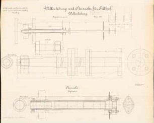 Schlepp- und Bereisungsdampfer »Frithjof« der Wasserbauinspektion, Stade: Wellenleitung 1:10, 1:2, Sternrohr 1:4