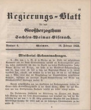 Nr. 6 : 16. Februar 1853