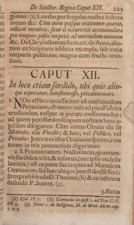 Caput XII. In loco etiam sordido, ubi quis alioqui reperiatur, honestum esse, privatimorare.