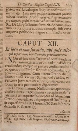 Caput XII. In loco etiam sordido, ubi quis alioqui reperiatur, honestum esse, privatimorare.
