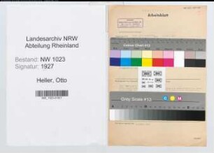 Entnazifizierung Otto Heller , geb. 30.10.1904 (Landesinspektor)