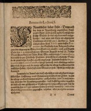 2r-2v, Beneuolo Lectori S.