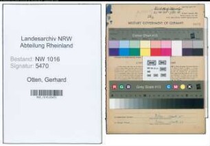 Entnazifizierung Gerhard Otten , geb. 21.11.1880 (Arbeiter)