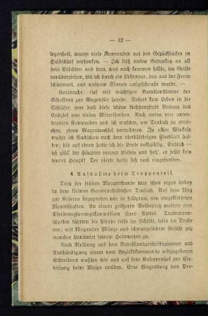 12, 4. Aufnahme beim Truppenteil