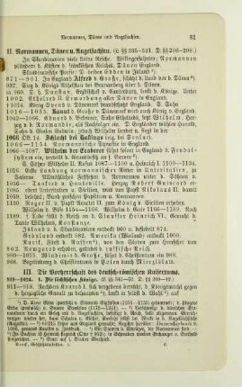 II. Normannen, Dänen u. Angelsachsen