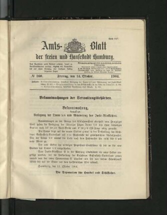 No. 160, 14. Oktober 1904.