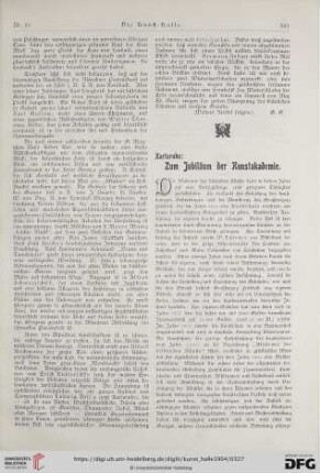 Zum Jubiläum der Kunstakademie