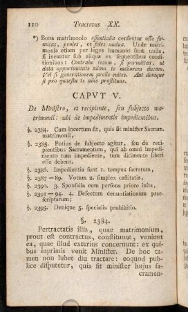 110-122, Caput V. De Ministro, et recipiente, seu subjecto matrimonii: ... - Caput VI. De impedimentis matrimonium dirimentibus, ...