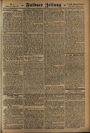 Dritte Ausgabe vom Samstag, den 09. Januar 1915.