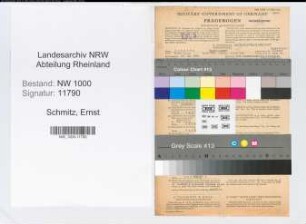 Entnazifizierung Ernst Schmitz, geb. 29.05.1892 (Bueroangest.)