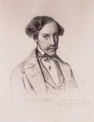 Bildnis des Landschaftsmalers Hubert Sattler (1817-1904; Maler)