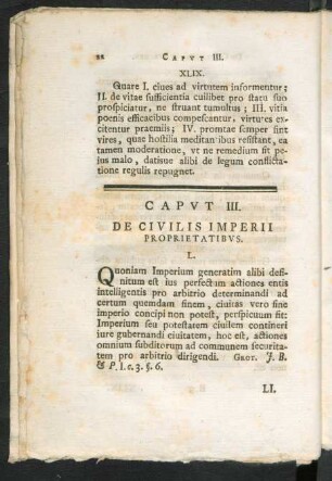 Caput III. De Civilis Imperii Proprietatibus