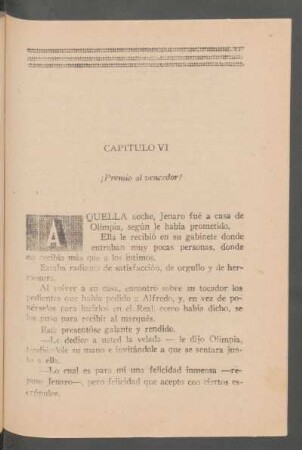Capítulo VI - ¡Premio al vencedor!