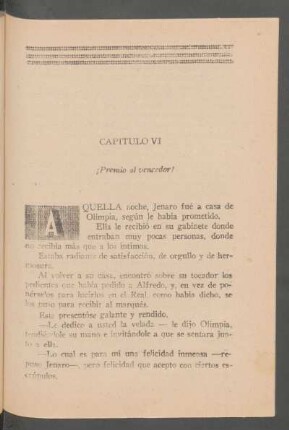 Capítulo VI - ¡Premio al vencedor!