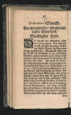 Dedication-Schrifft.