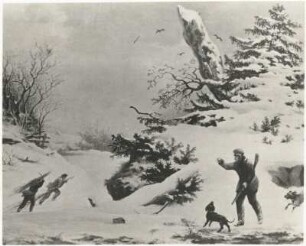 Richter, Adrian Ludwig : Winterlandschaft. Öl, 1820