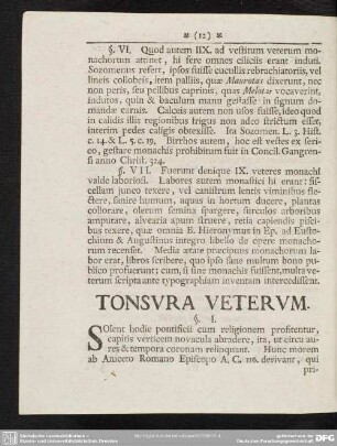 Tonsura Veterum