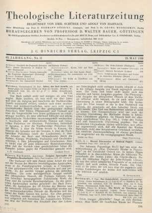 194 [Rezension] Bell, Harold Idris, Recent discoveries of biblical papyri