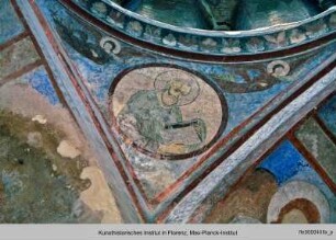 Die Ausmalung der Sankt Nikolauskirche : Die Ausmalung der Kuppel : Evangelistenmedaillons