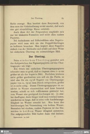 Der Übertrag