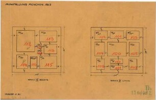 Fischer, Theodor; München, Ausstellungspark Theresienhöhe; Ausstellungsgestaltung Raum Prof. Fischer - Wände (Übersicht)