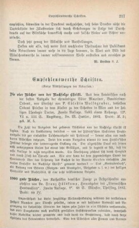 217-222 Empfehlenswerthe Schriften