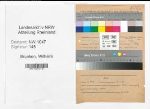 Entnazifizierung Wilhelm Brunken , geb. 05.08.1912 (Angestellter)