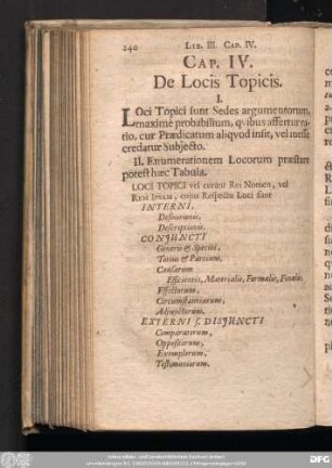 Cap. IV. De Locis Topicis.