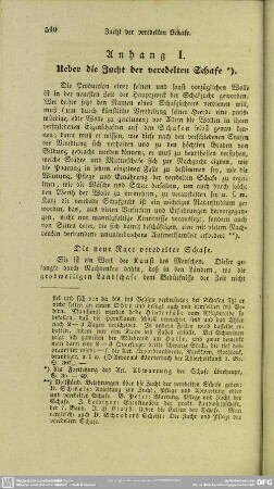 Anhang I. Ueber die Zucht der veredelten Schafe