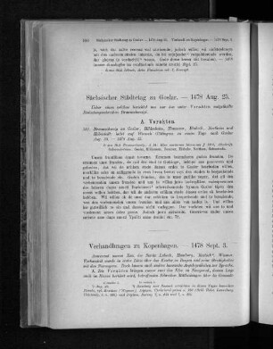 Verhandlungen zu Kopenhagen. - 1478 Sept. 3.