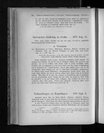 Verhandlungen zu Kopenhagen. - 1478 Sept. 3.