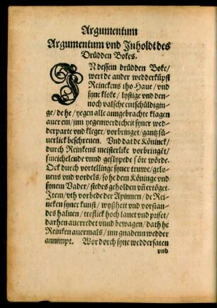 Argumentum unnd Inholdt des Drüdden Bokes.