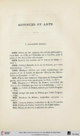 Sciences et arts