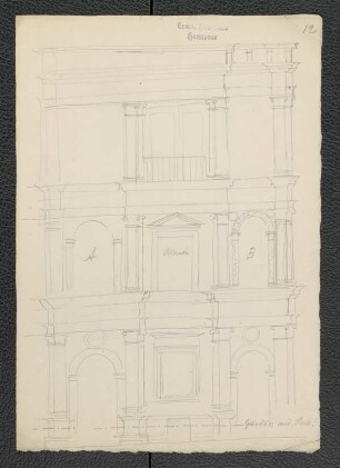 Palazzo in der Via Donizetti 11 zu Bergamo, Fassade, Grundriss der Fassade