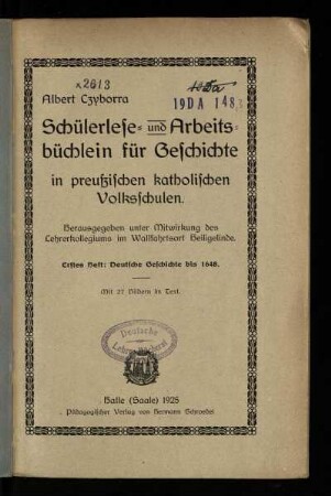 Erstes Heft: Deutsche Geschichte bis 1648 : mit 27 Bildern im Text