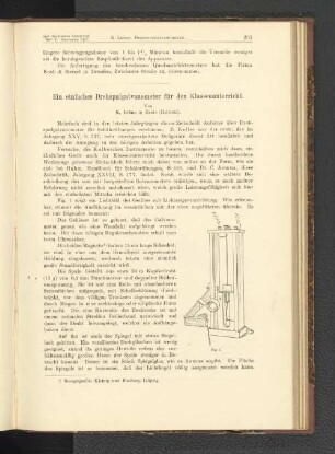 Ein einfaches Drehspulgalvanometer für den Klassenunterricht.
