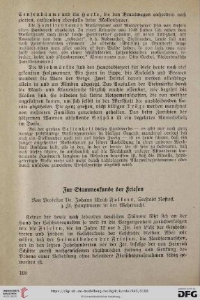 11: Zur Stammeskunde der Friesen