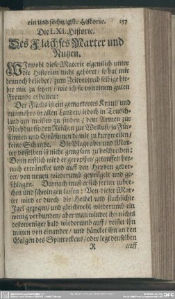 Die LXI. Historie. Des Flachses Marter und Nutzen