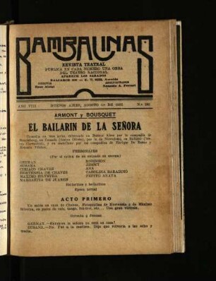 El bailarín de señora : comedia de tres actos