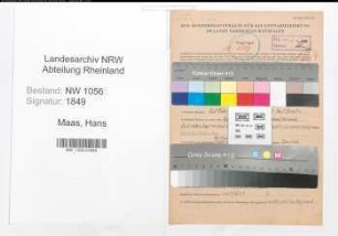 Entnazifizierung Hans Maas , geb. 02.10.1894 (Landwirt)