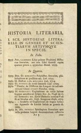Historia Literaria