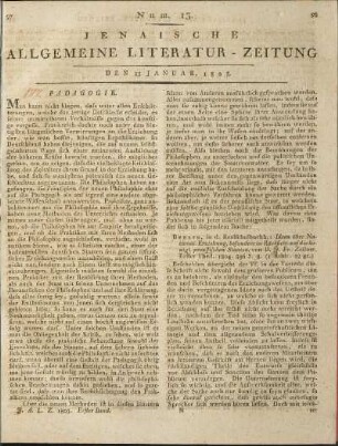 Num. 13. Den 15. Januar 1805