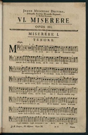 1-28, VI. Miserere. Opus III. Tenore.