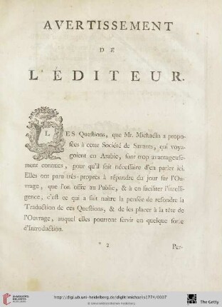 Avertissement de l’éditeur