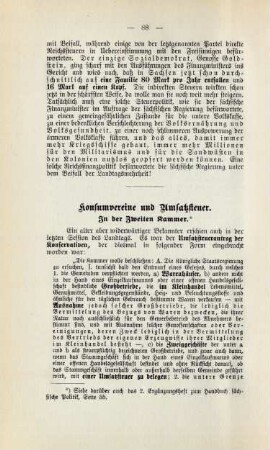 Konsumvereine und Umsatzsteuer.