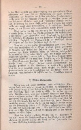5) Militär-Gefängnisse.