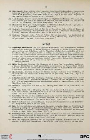 Möbel (Nr. 403-418)